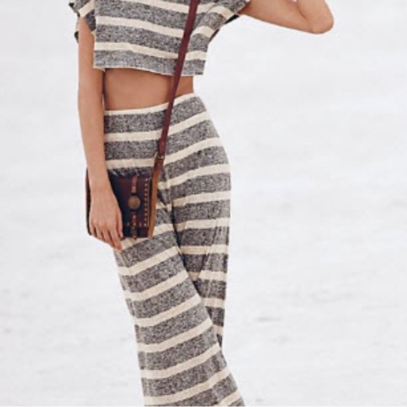 Free People Other - Free People 2-Piece Beach Crop Top Pant Set
